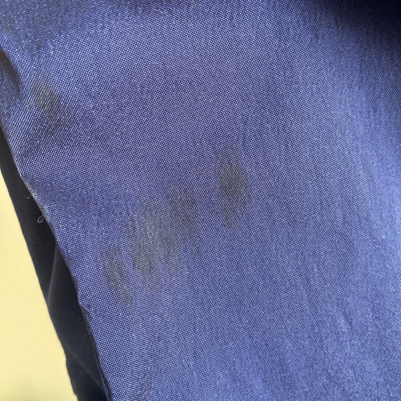 Ruffled V-Neck Metallic Navy Color Dress XSCAPE by Joanna Chen - Picture 12 of 12